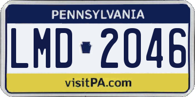 PA license plate LMD2046