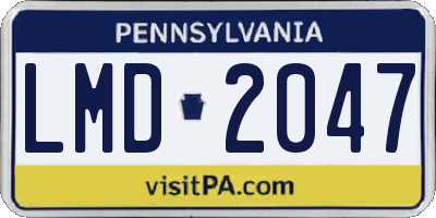 PA license plate LMD2047