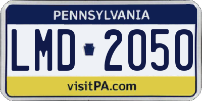 PA license plate LMD2050