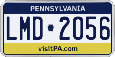 PA license plate LMD2056