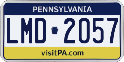 PA license plate LMD2057