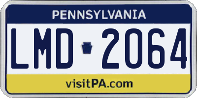 PA license plate LMD2064