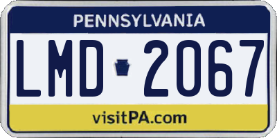 PA license plate LMD2067