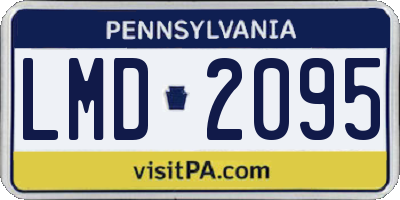 PA license plate LMD2095