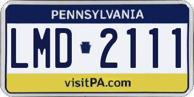 PA license plate LMD2111