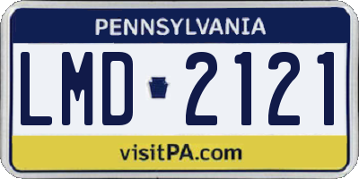 PA license plate LMD2121
