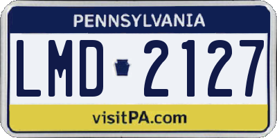 PA license plate LMD2127