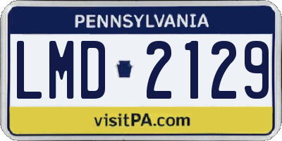 PA license plate LMD2129