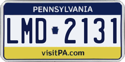 PA license plate LMD2131