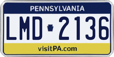 PA license plate LMD2136