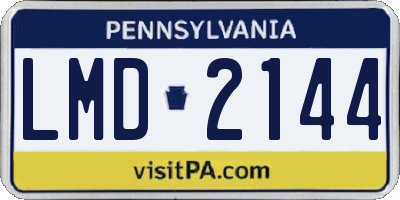 PA license plate LMD2144
