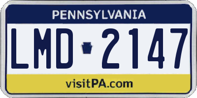 PA license plate LMD2147