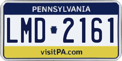 PA license plate LMD2161