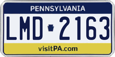 PA license plate LMD2163