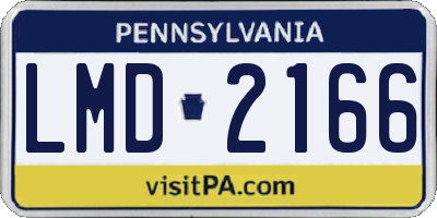 PA license plate LMD2166