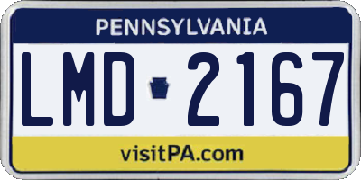 PA license plate LMD2167