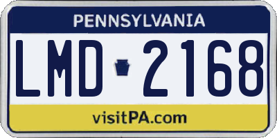 PA license plate LMD2168