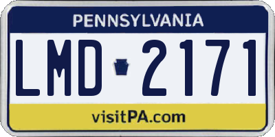 PA license plate LMD2171