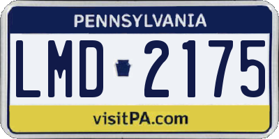 PA license plate LMD2175