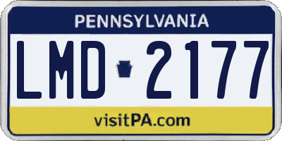 PA license plate LMD2177
