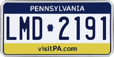 PA license plate LMD2191