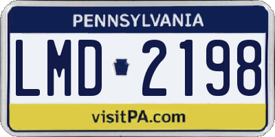 PA license plate LMD2198