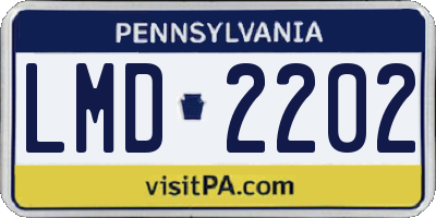 PA license plate LMD2202