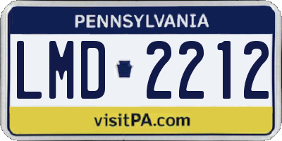 PA license plate LMD2212