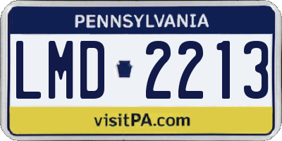 PA license plate LMD2213