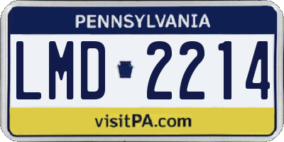 PA license plate LMD2214