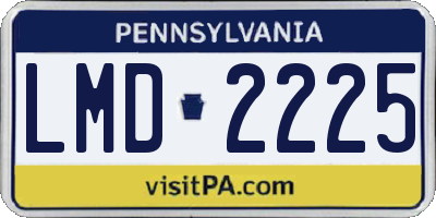 PA license plate LMD2225