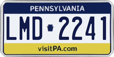 PA license plate LMD2241