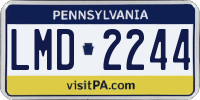 PA license plate LMD2244