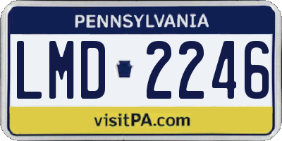 PA license plate LMD2246