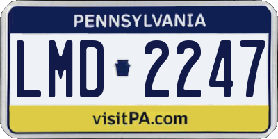 PA license plate LMD2247