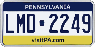 PA license plate LMD2249