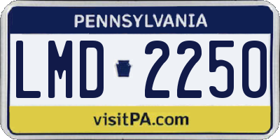 PA license plate LMD2250