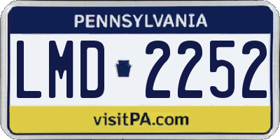 PA license plate LMD2252