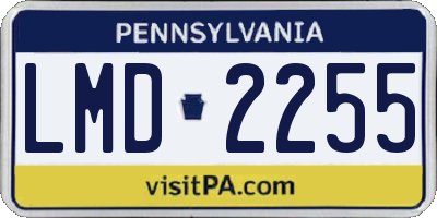 PA license plate LMD2255
