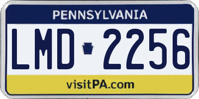 PA license plate LMD2256
