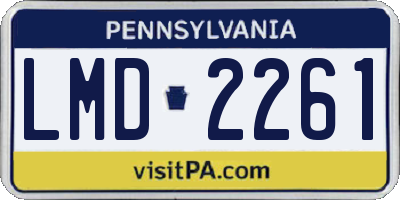 PA license plate LMD2261
