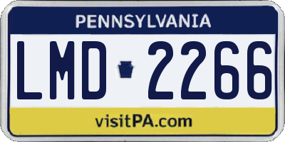 PA license plate LMD2266