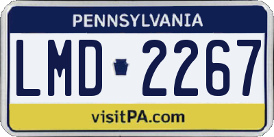 PA license plate LMD2267