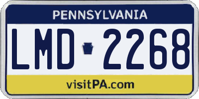 PA license plate LMD2268