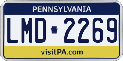 PA license plate LMD2269