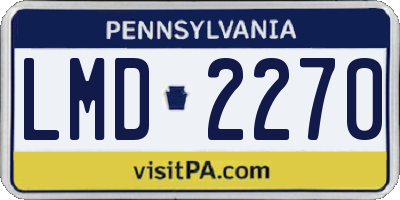 PA license plate LMD2270