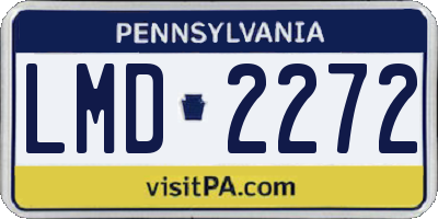 PA license plate LMD2272