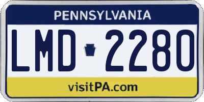 PA license plate LMD2280