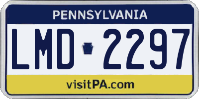 PA license plate LMD2297