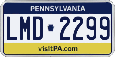 PA license plate LMD2299